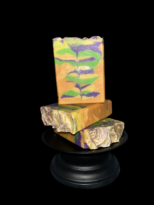 Mardi Gras Body Soap Bar - Sweet Tobacco & Cotton Candy
