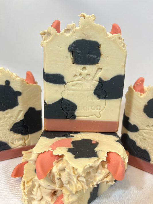 Strawberry Oatmeal Moo Shake Soap Bar