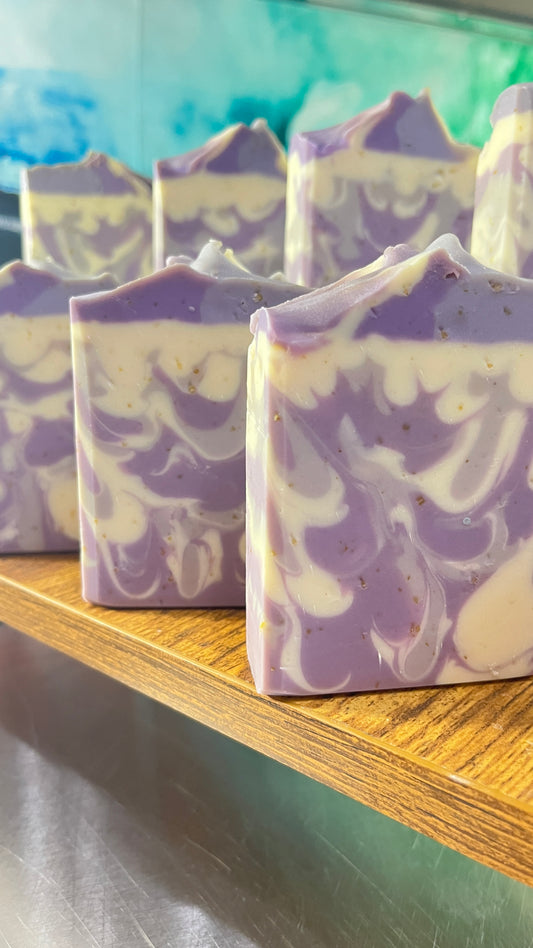 Blueberry Oats Body Soap Bar - Tallow Based Soap Bar