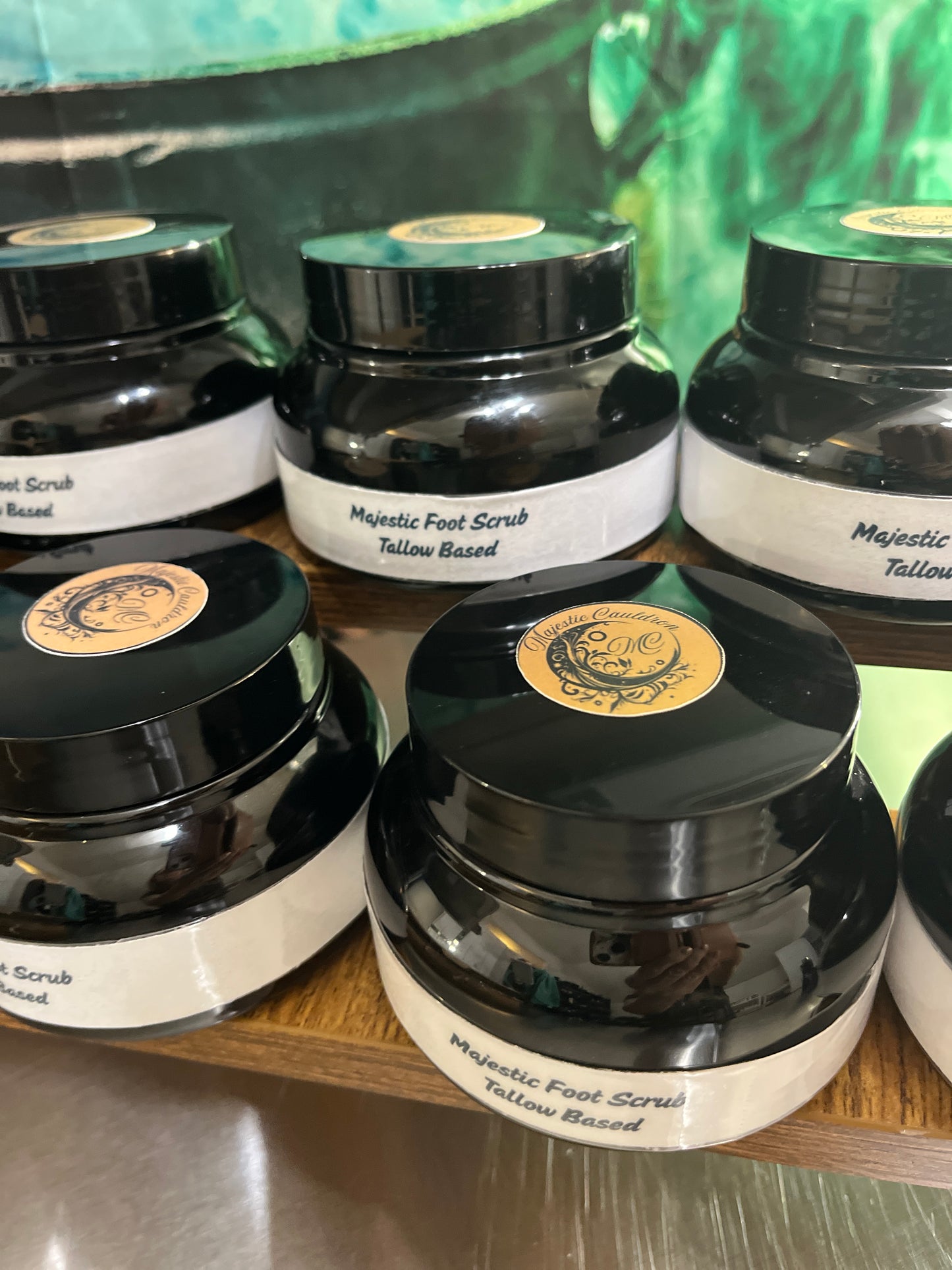 Tallow Based Foot Scrub - 8 oz Jar - Essential Oils
